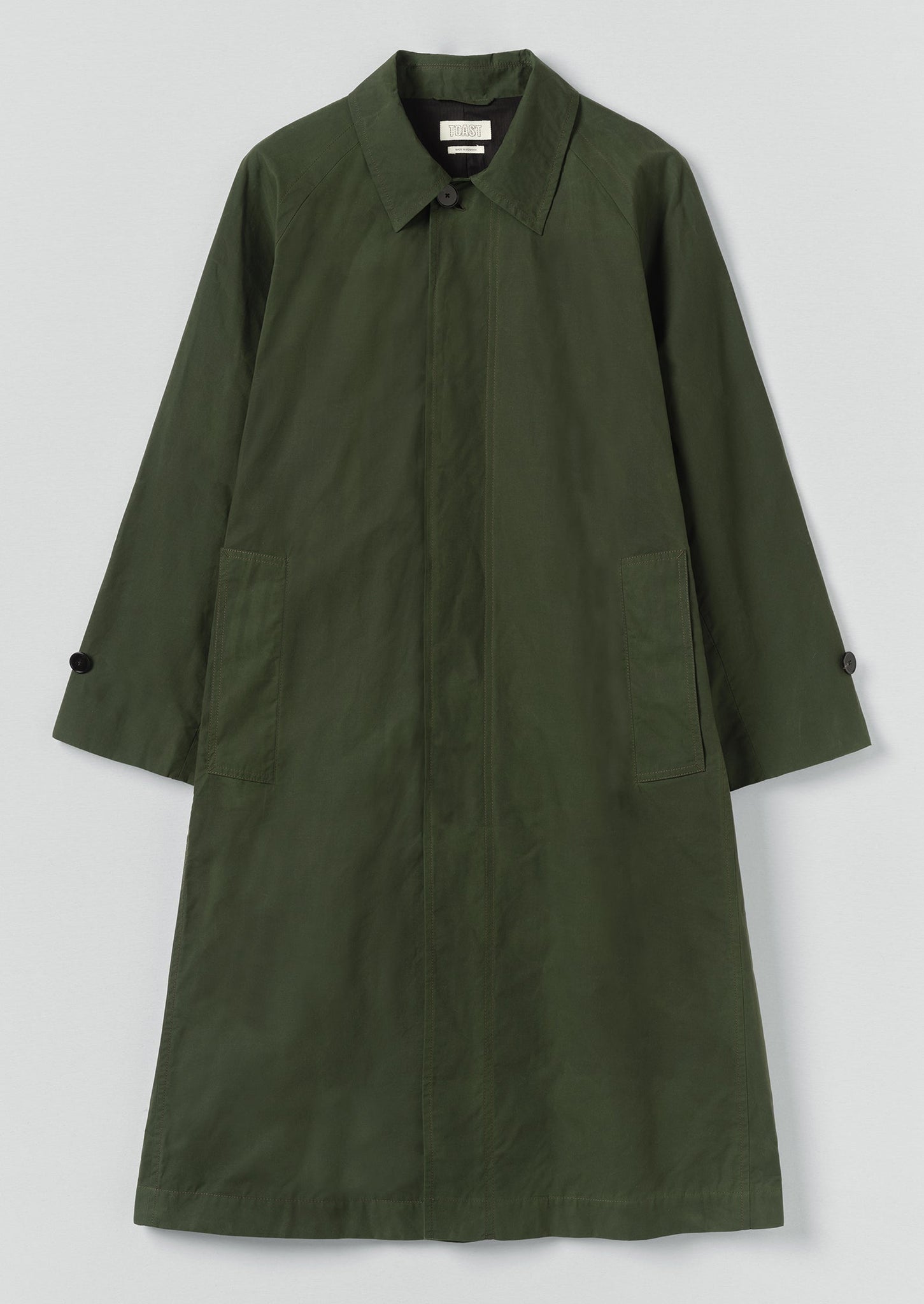 slow poke waxed coat オイルドコットンコート Waxed Cotton Trench Coat | Forest Green | TOAST