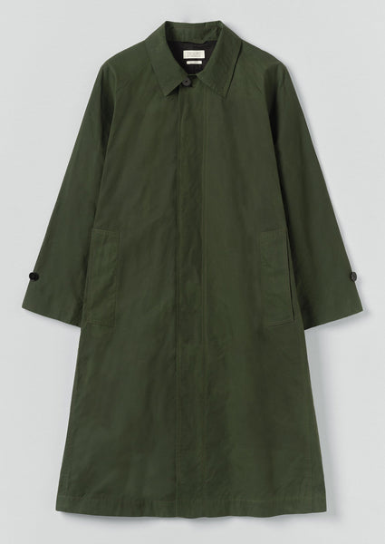slow poke waxed coat オイルドコットンコート Waxed Cotton Trench Coat | Forest Green | TOAST