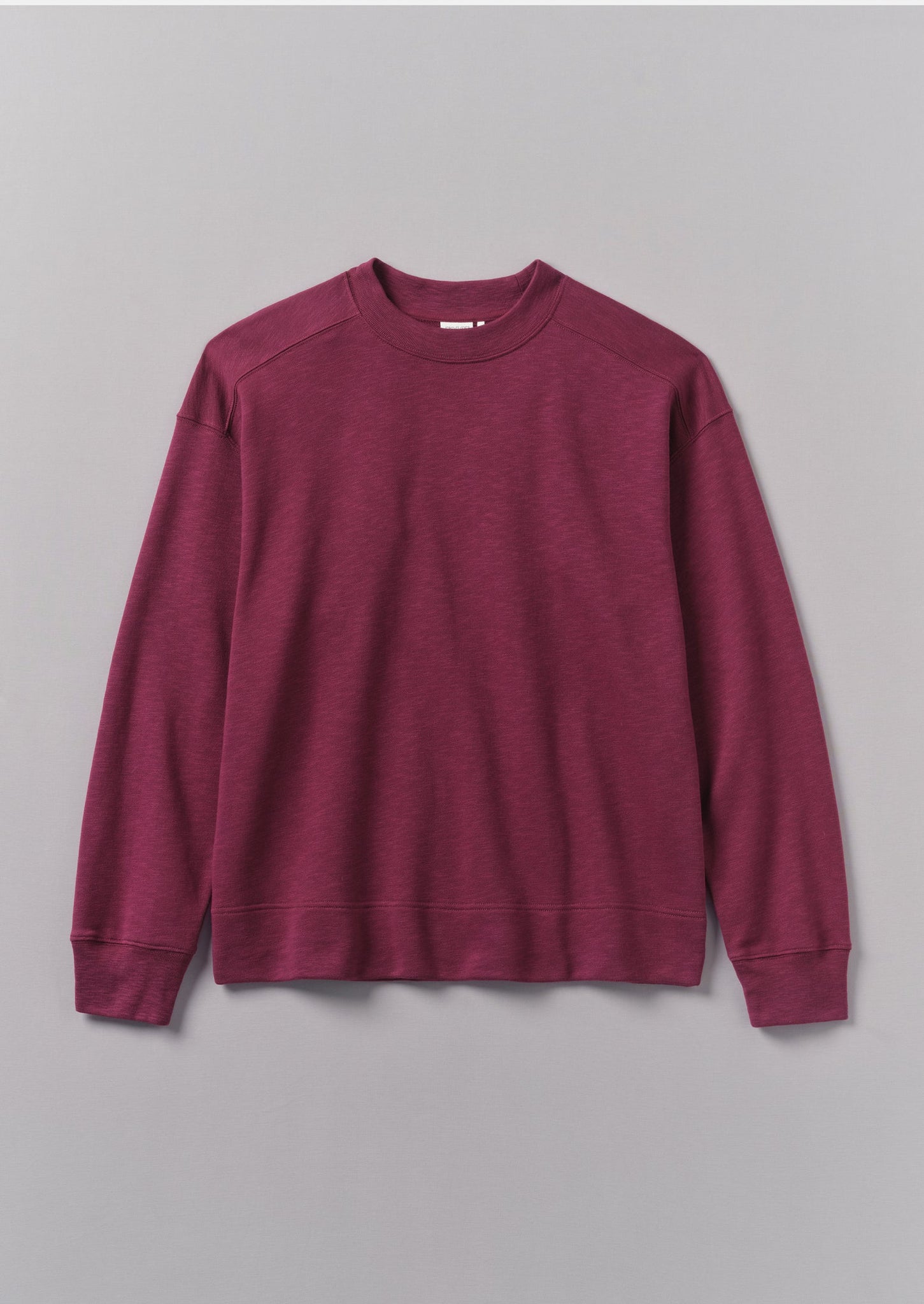 Dropped Shoulder Loopback Jersey Sweater | Fuchsia