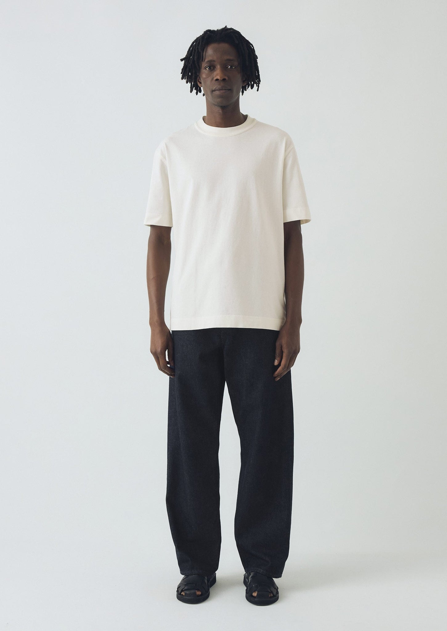 Cotton Relaxed Tee | Paper White