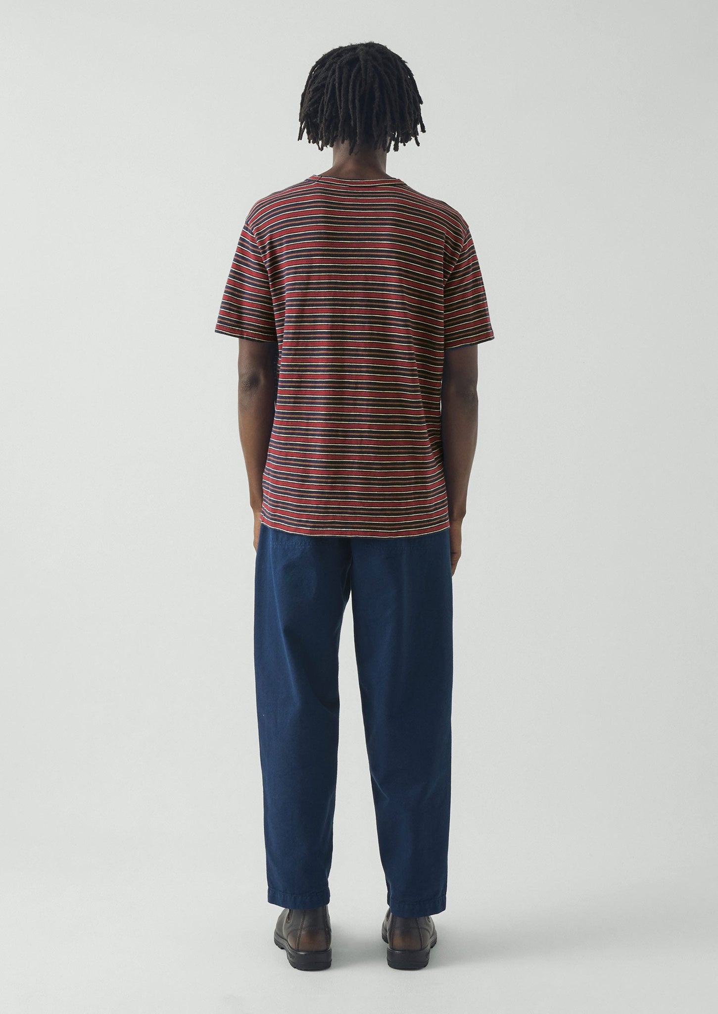 Theo Cotton Stripe Short Sleeve Tee | Provencal Blue/Multi