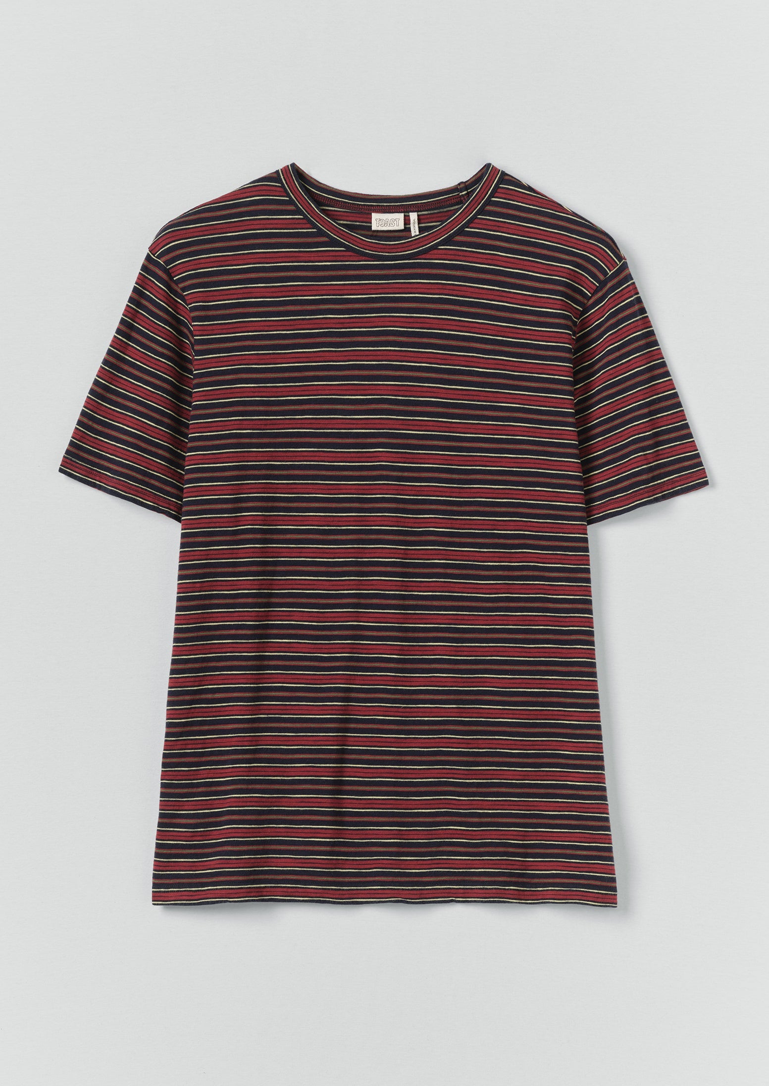 Theo Stripe Cotton Short Sleeve Tee | Provencal Blue/Multi | TOAST