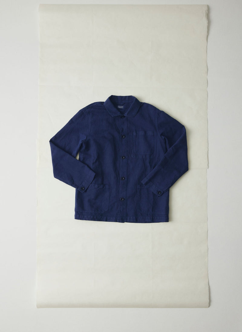 Arlo Garment Dyed Herringbone Jacket | Dark Indigo