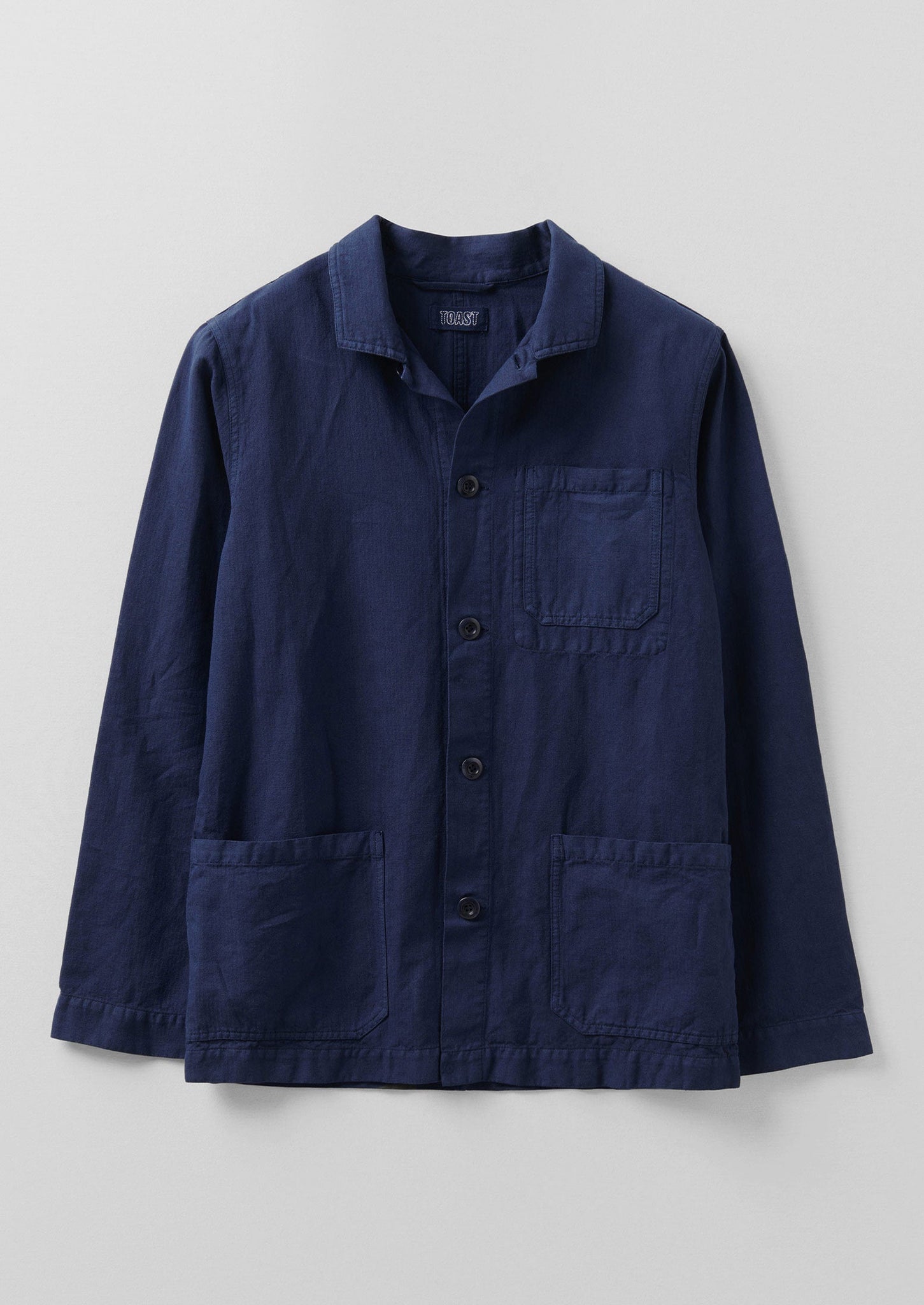 Arlo Garment Dyed Herringbone Jacket | Dark Indigo