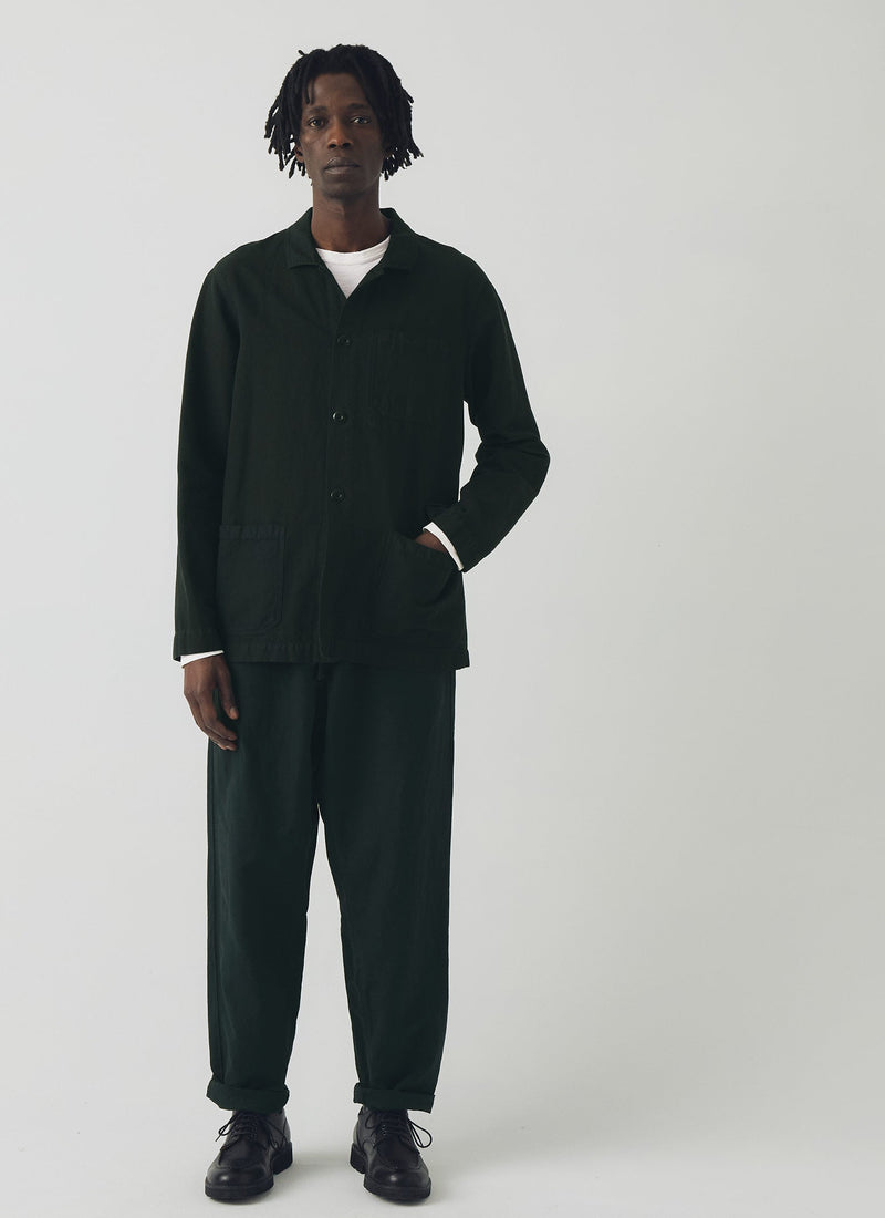Arlo Garment Dyed Herringbone Jacket | Washed Black