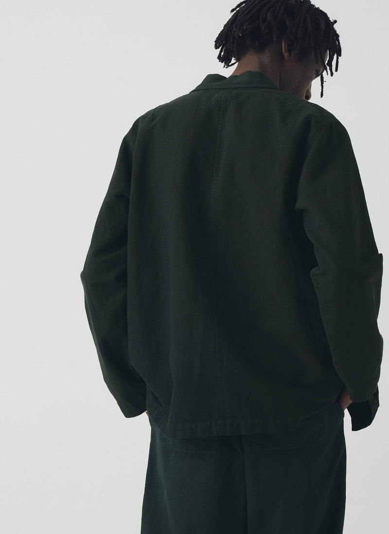 Arlo Garment Dyed Herringbone Jacket | Washed Black