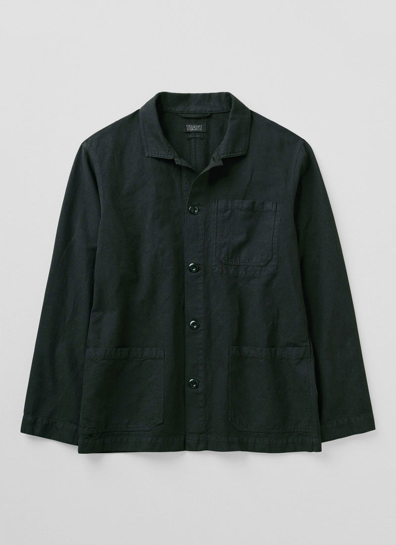 Arlo Garment Dyed Herringbone Jacket | Washed Black