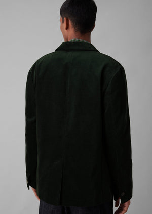 Easy Tailored Organic Cord Jacket | Mineral Green