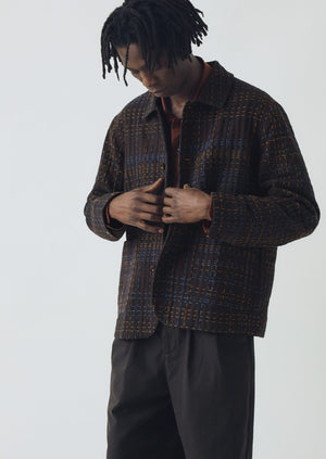 Kantha Stitch Tweed Jacket | Slate | TOAST