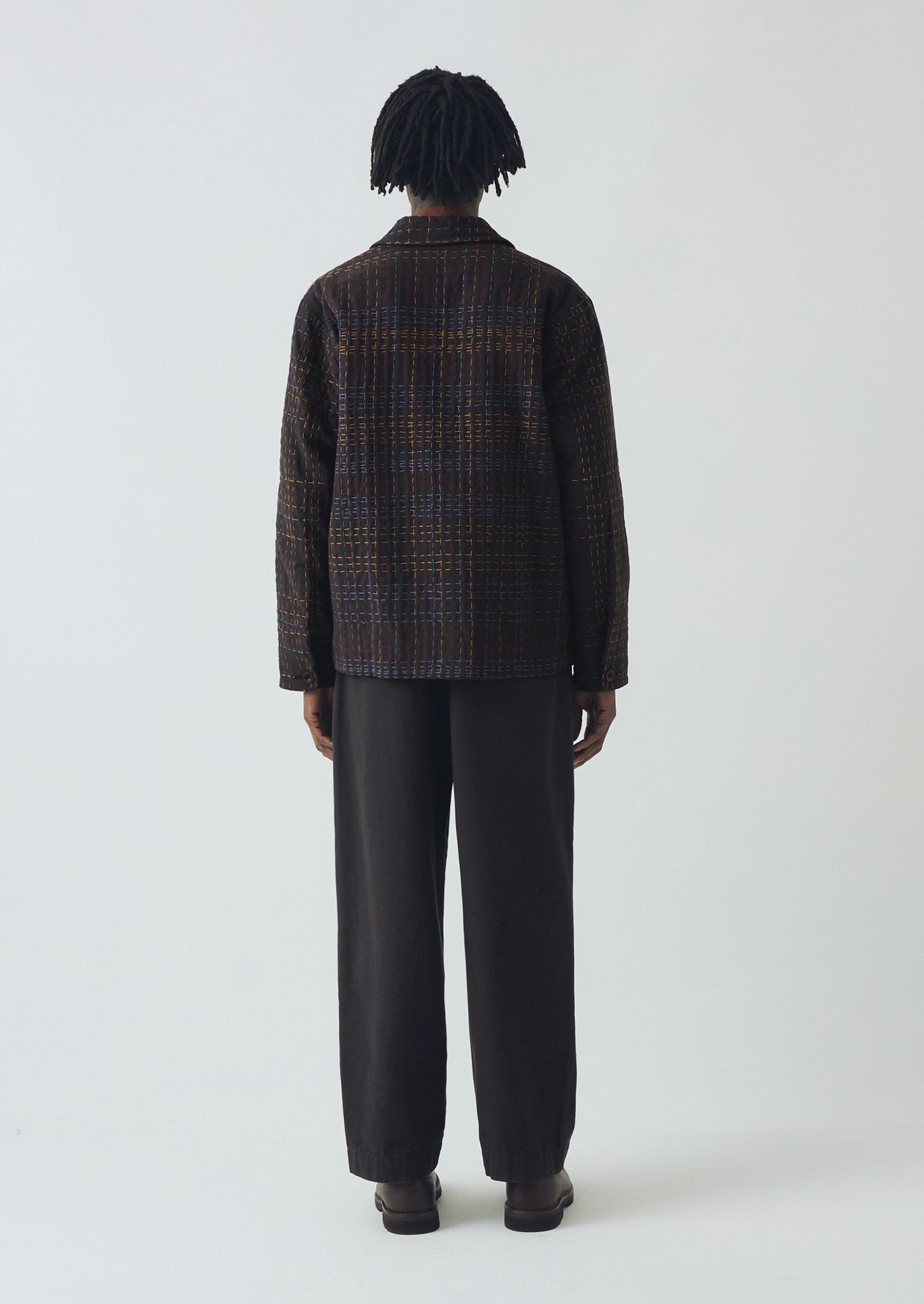 Kantha Stitch Tweed Jacket | Slate | TOAST