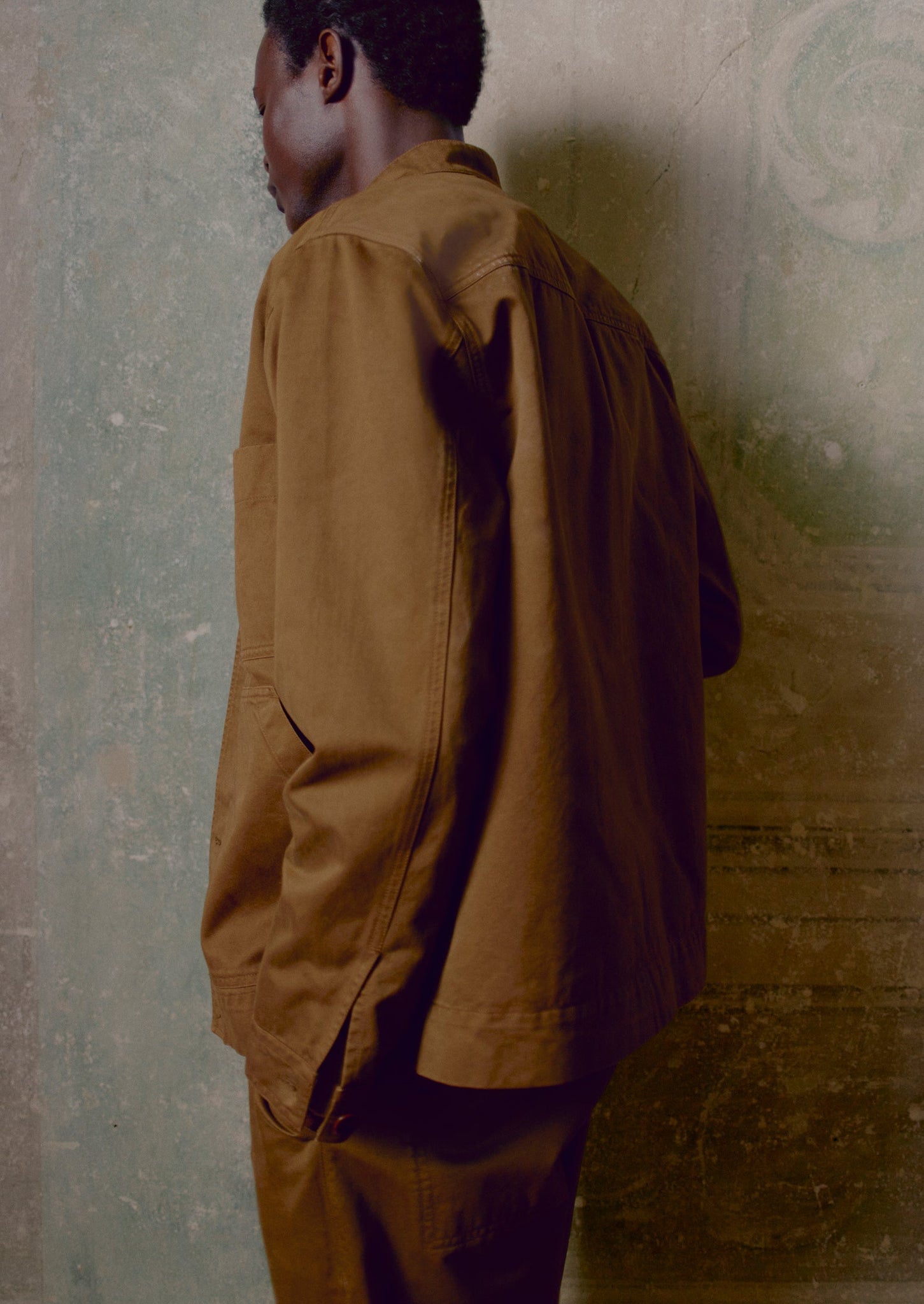 Garment Dyed Cotton Twill Jacket | Bronze