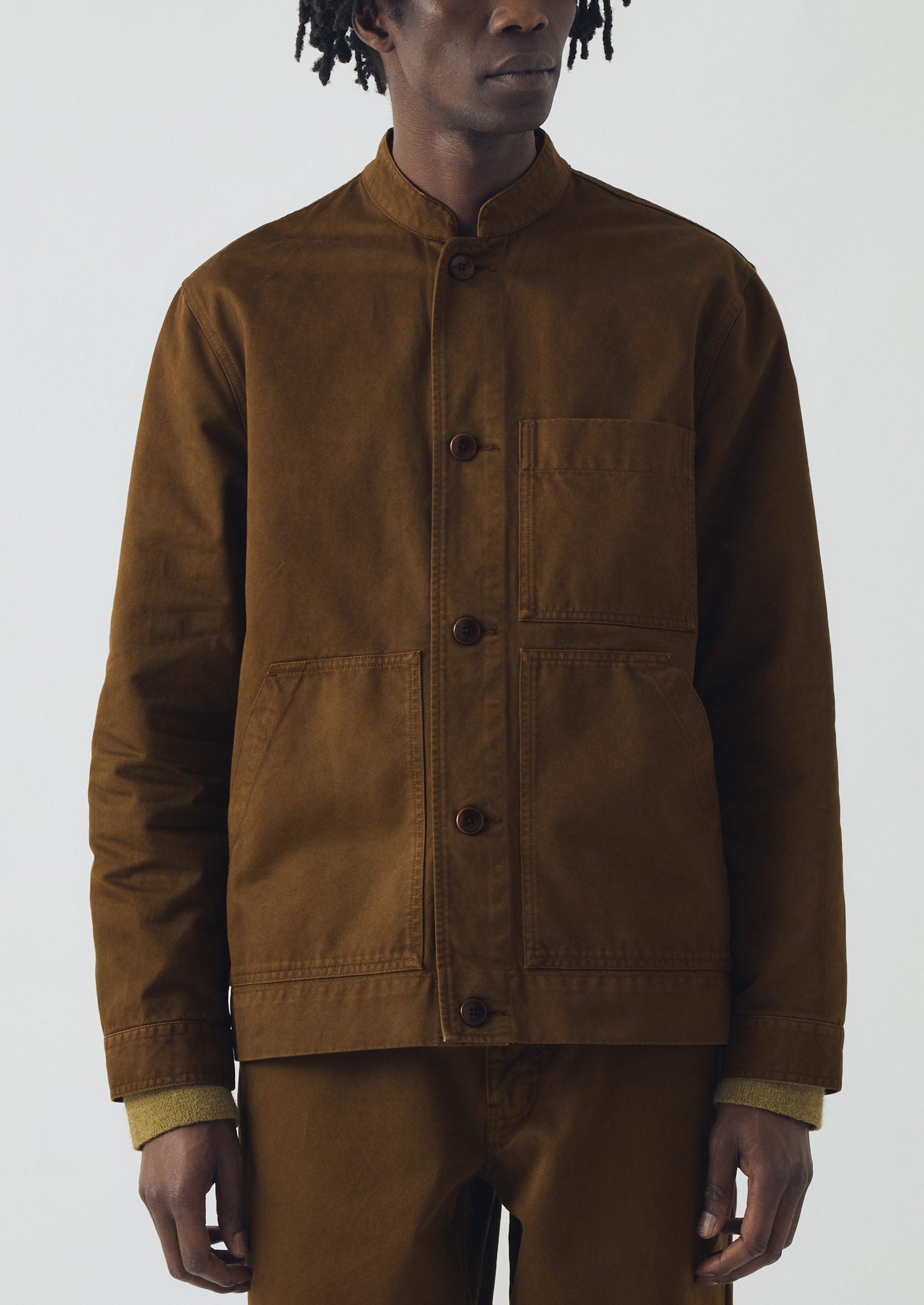 Garment Dyed Cotton Twill Jacket | Bronze
