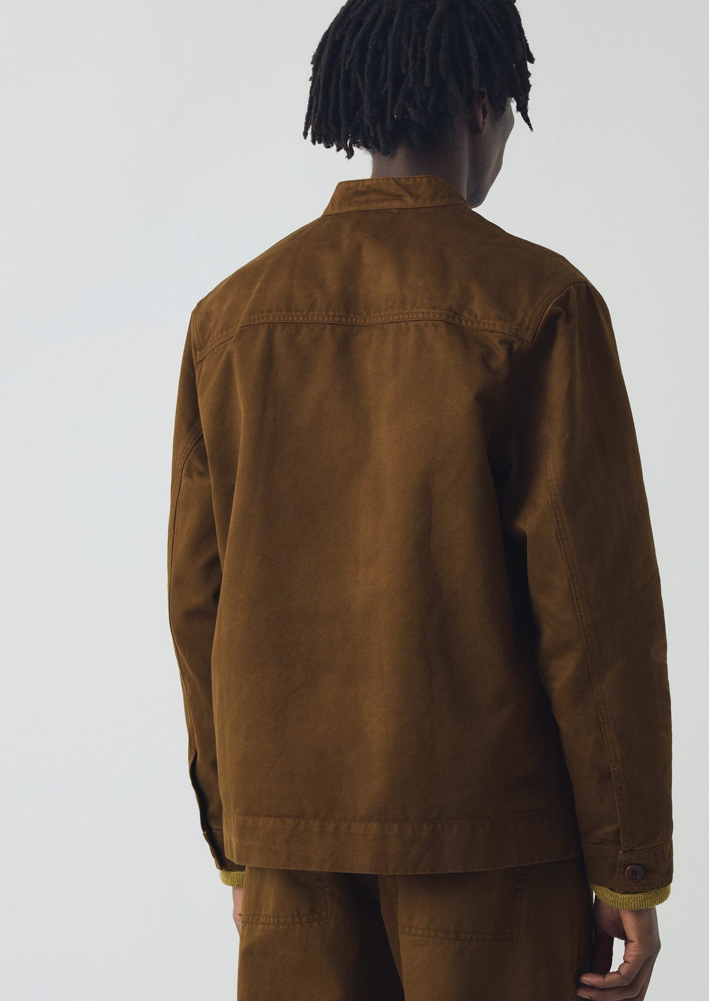 Garment Dyed Cotton Twill Jacket | Bronze