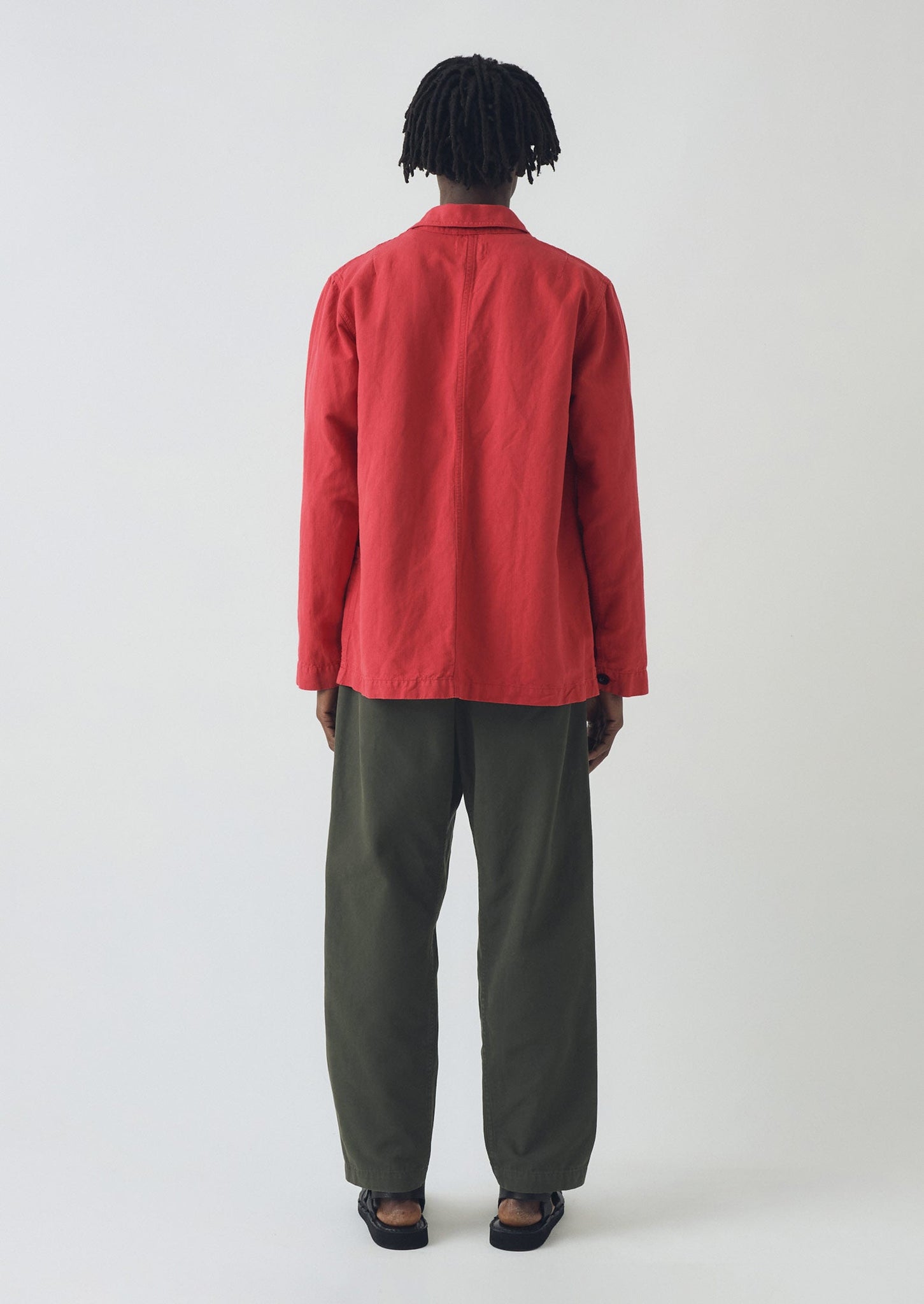 Arlo Garment Dyed Herringbone Jacket | Cardinal Red