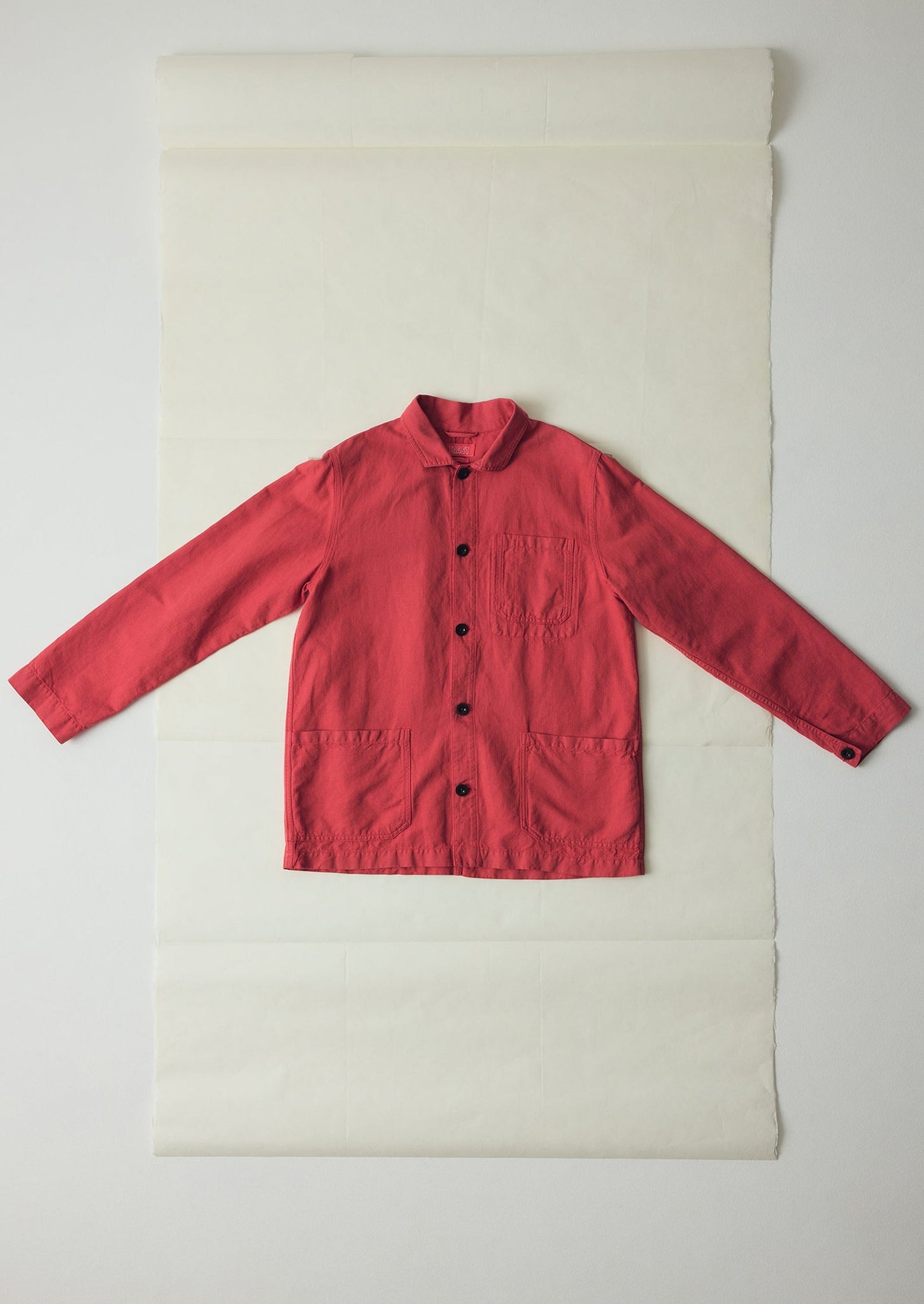 Arlo Garment Dyed Herringbone Jacket | Cardinal Red