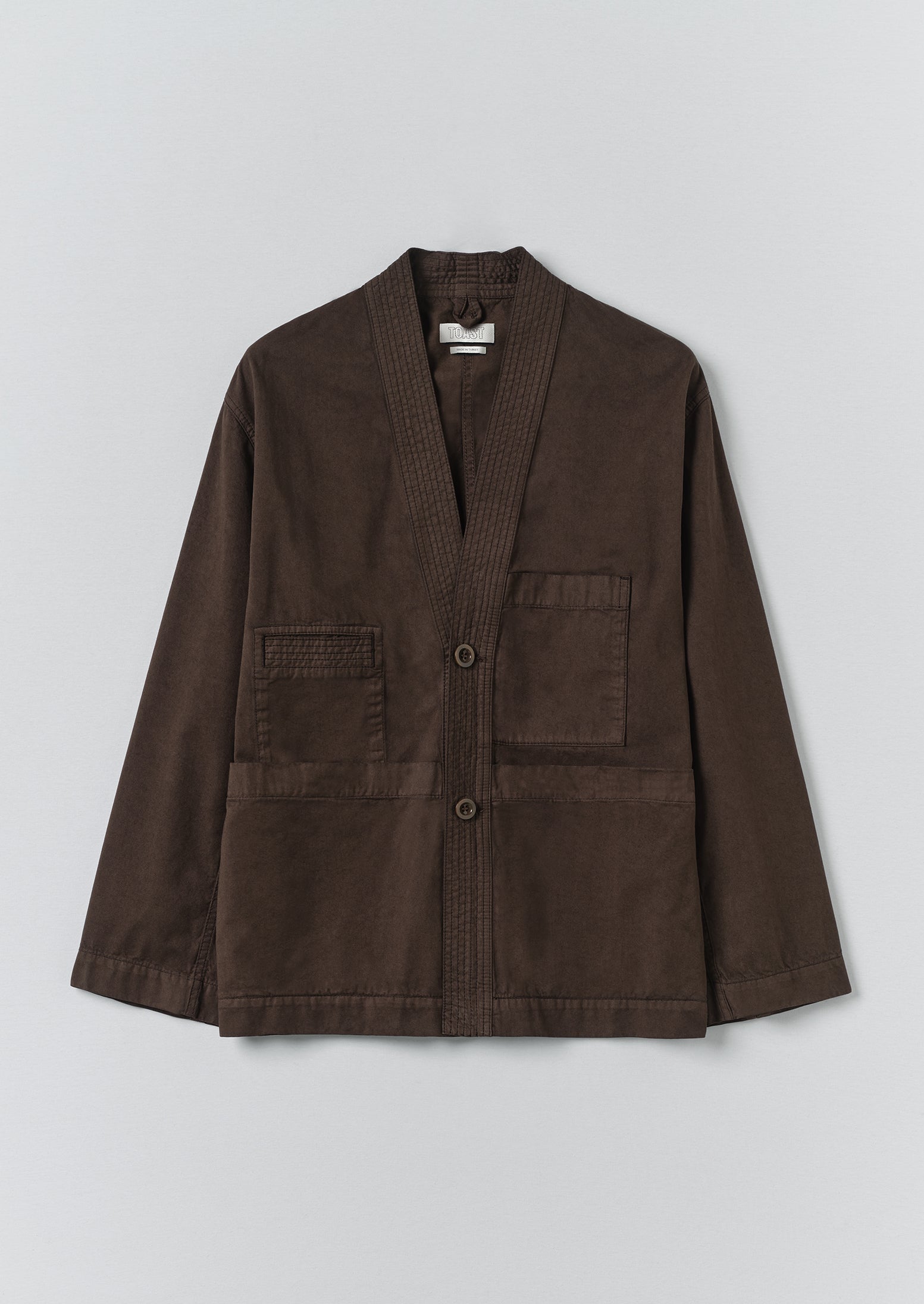Garment Dyed Cotton Twill Jacket | Dark Cocoa | TOAST