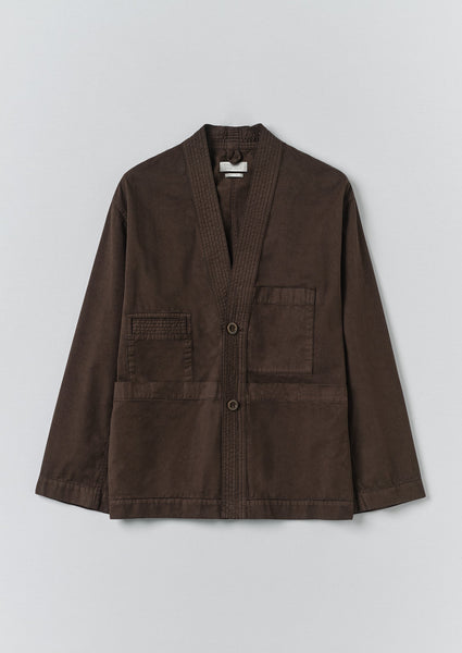 Garment Dyed Cotton Twill Jacket | Dark Cocoa | TOAST