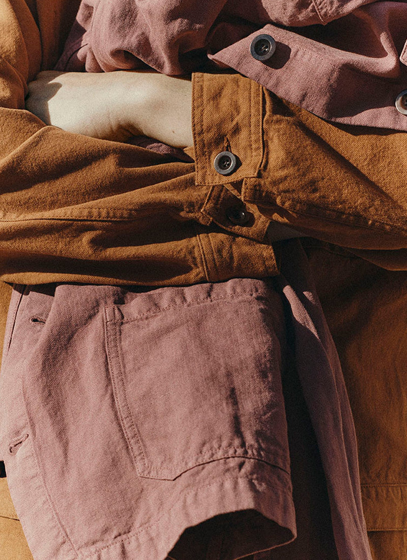 Garment Dyed Cotton Short Jacket | Brown Anise