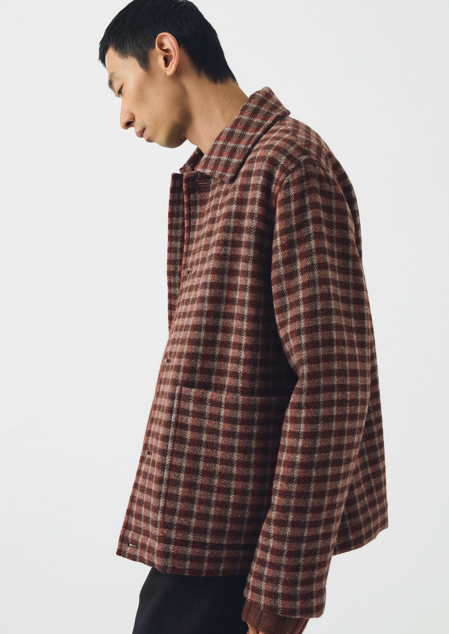 Wool Check Chore Jacket | Red Cedar | TOAST