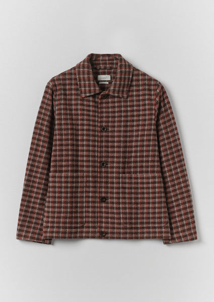 Wool Check Chore Jacket | Red Cedar | TOAST