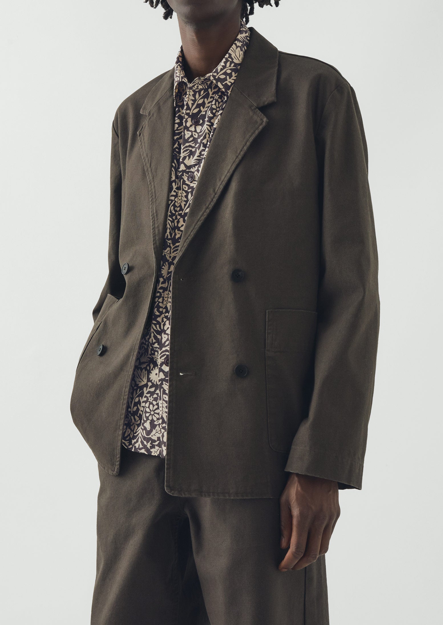 ジャケット・アウター doublet 21SS GIFT BOX TAILORED JACKET Cotton Canvas Double Breasted Jacket | Flint Grey | TOAST