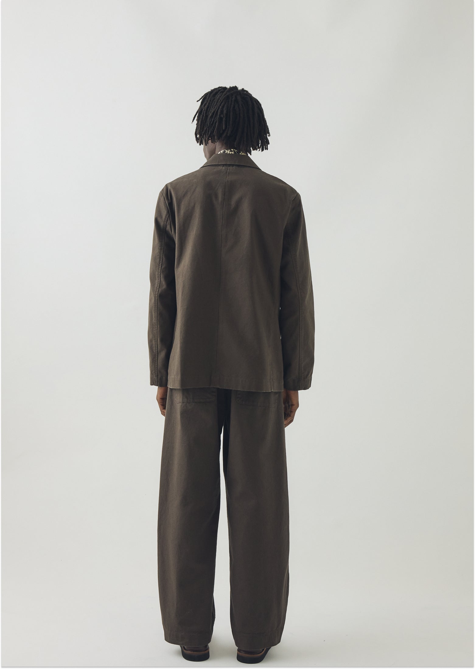 Cotton Canvas Double Breasted Jacket | Flint Grey | TOAST