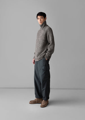 Donegal Roll Neck Sweater | Smoke