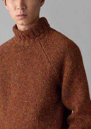 Donegal Roll Neck Sweater | Copper