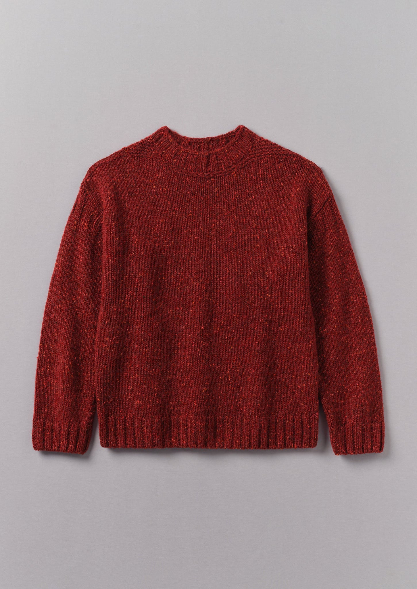 Finn Donegal Wool Sweater | Red Granite