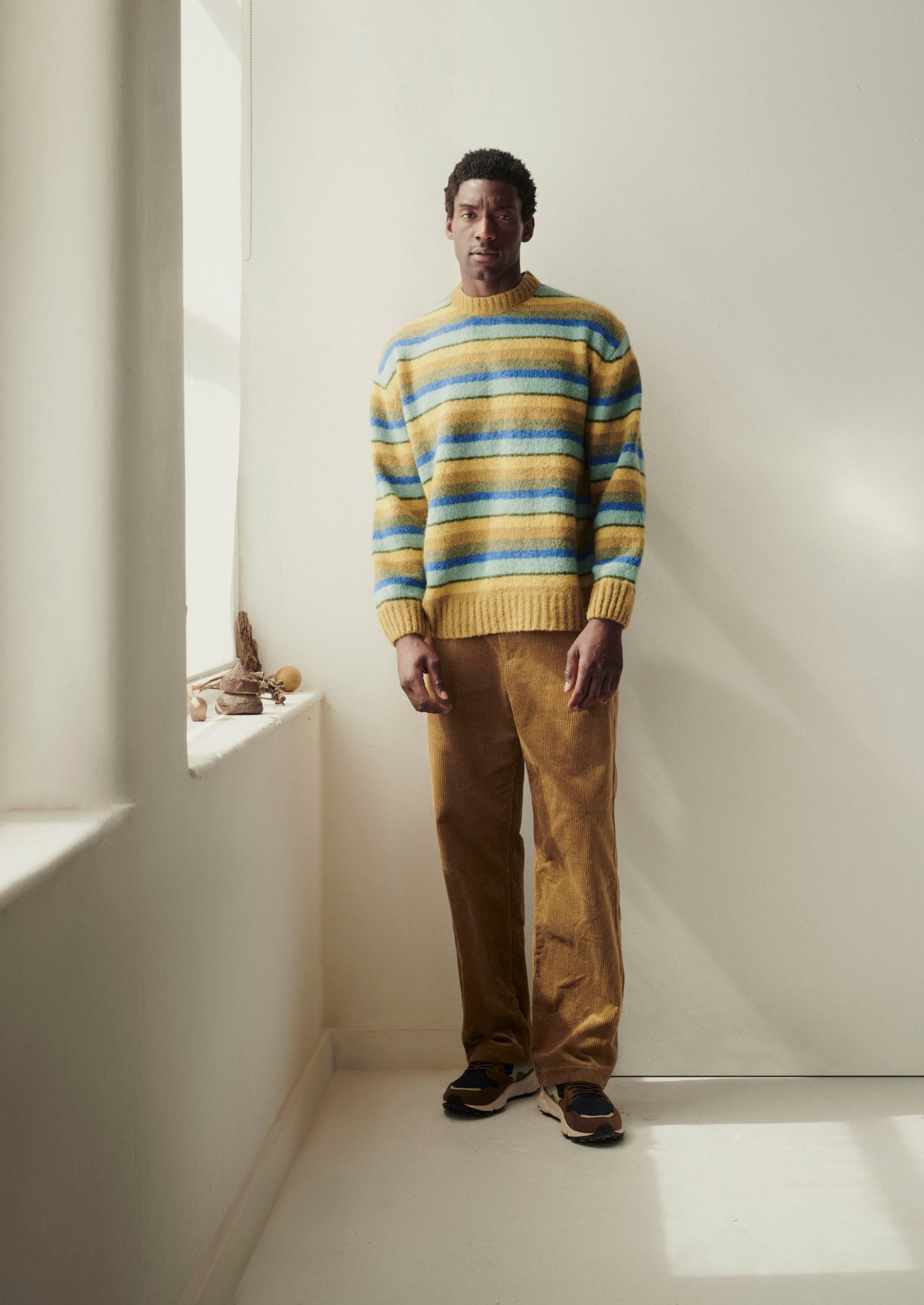 Mustard stripe jumper hotsell