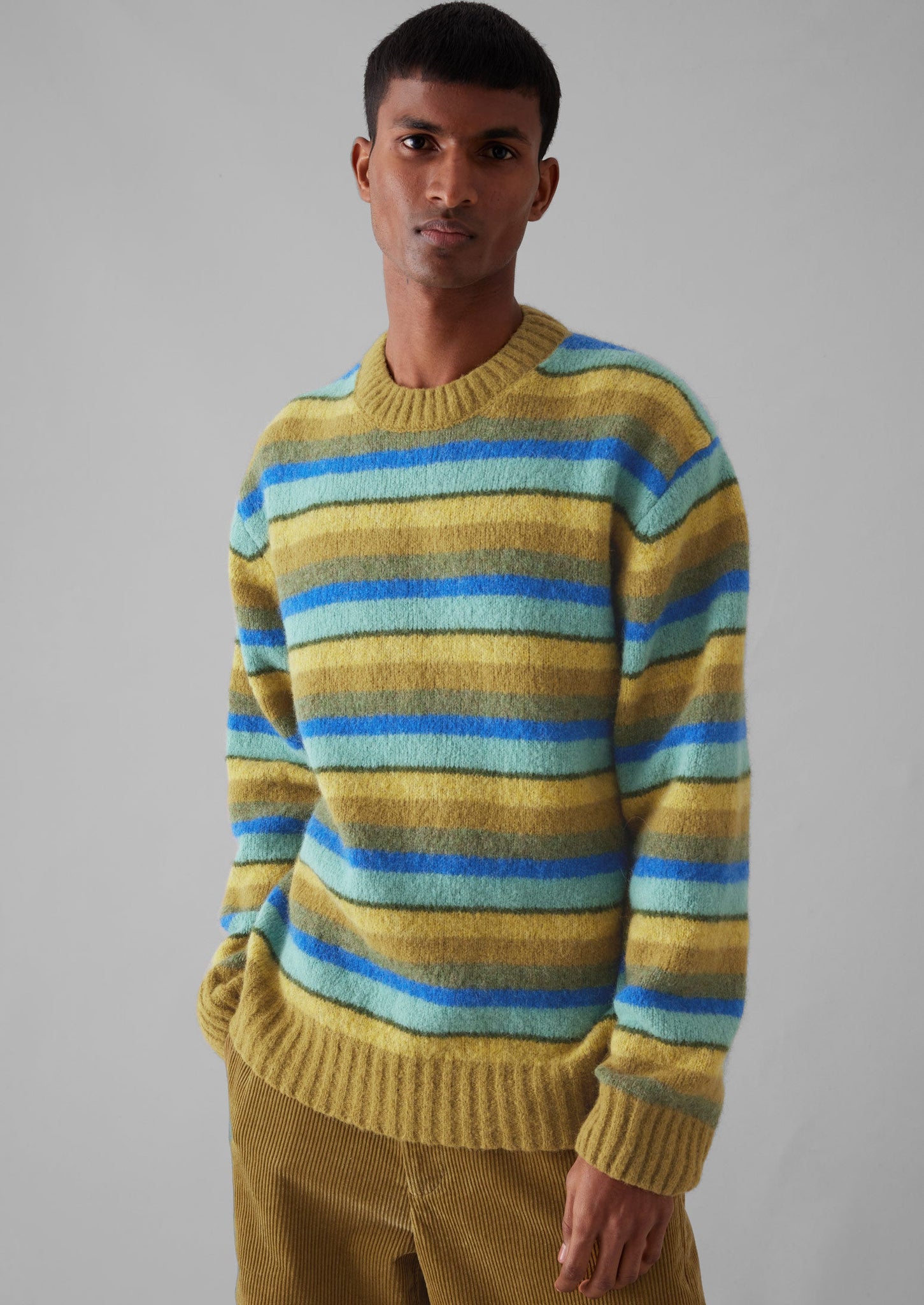 Mustard stripe jumper hotsell