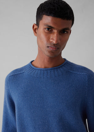 Seamless Wool Cashmere Sweater | Slate Blue