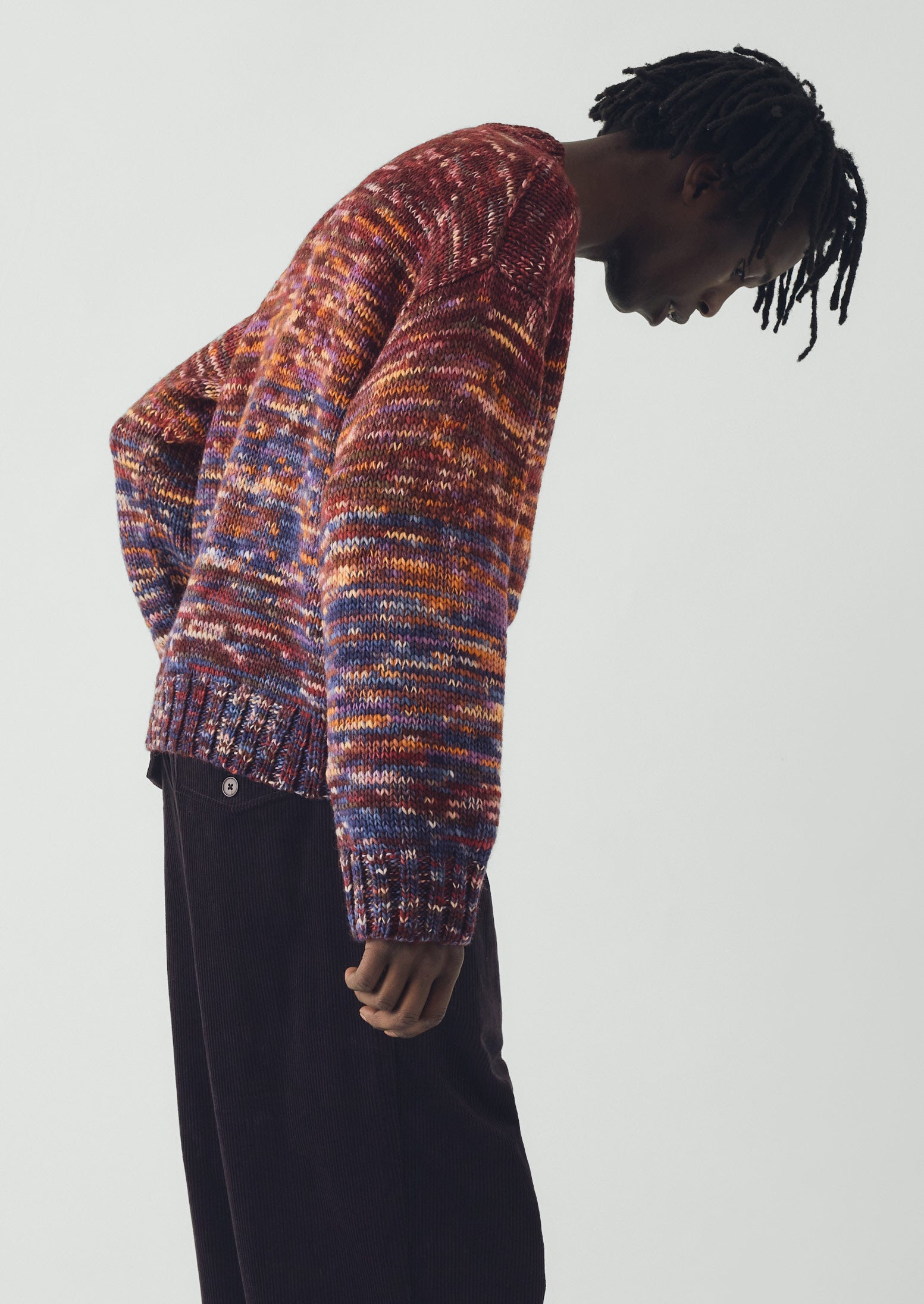 Hand Dyed Textured Sweater | Plum Multi | TOAST