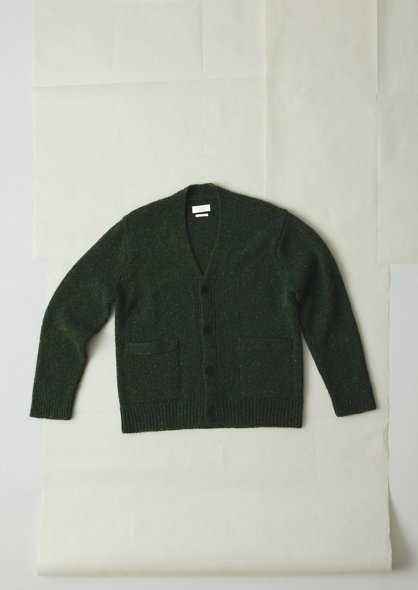 Donegal Wool V-Neck Cardigan | Forest | TOAST