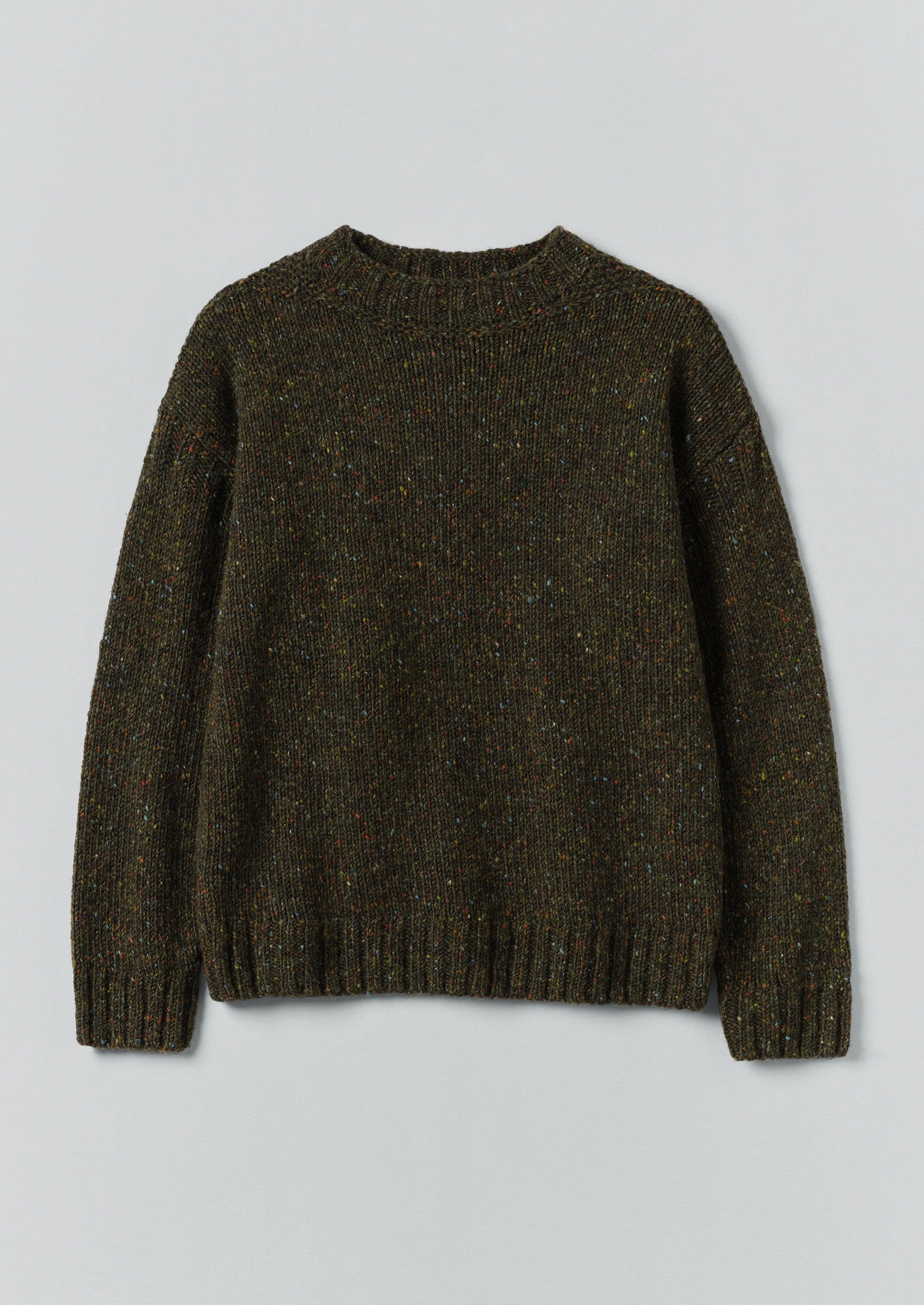 Finn Donegal Wool Sweater | Khaki