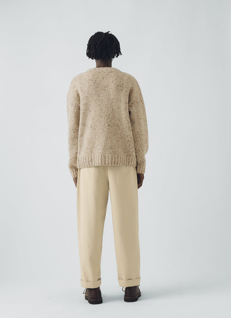 Finn Donegal Wool Sweater | Oatmeal