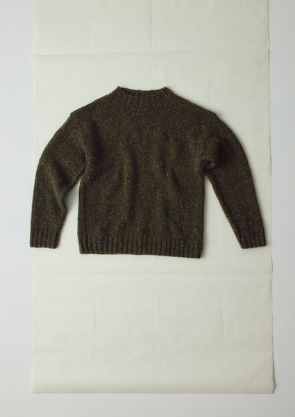 Finn Donegal Wool Sweater | Khaki | TOAST