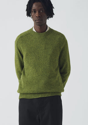 Crew Neck Wool Sweater | Apple Green | TOAST
