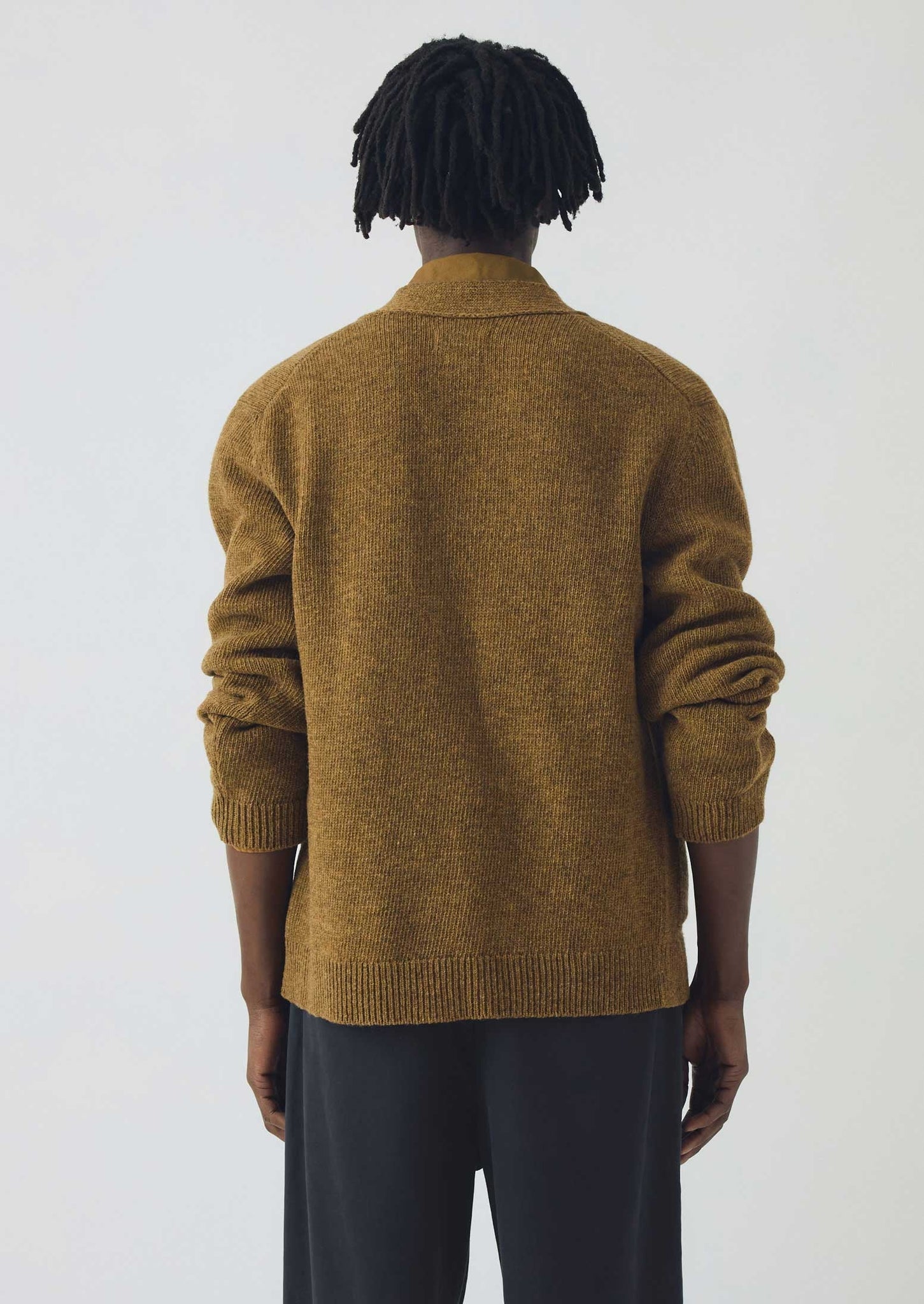 Melange Wool Cardigan | Dijon