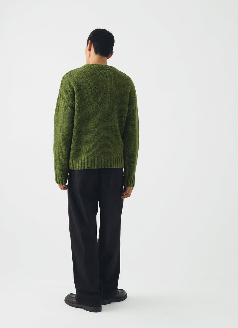 Finn Donegal Wool Sweater | Willow Green