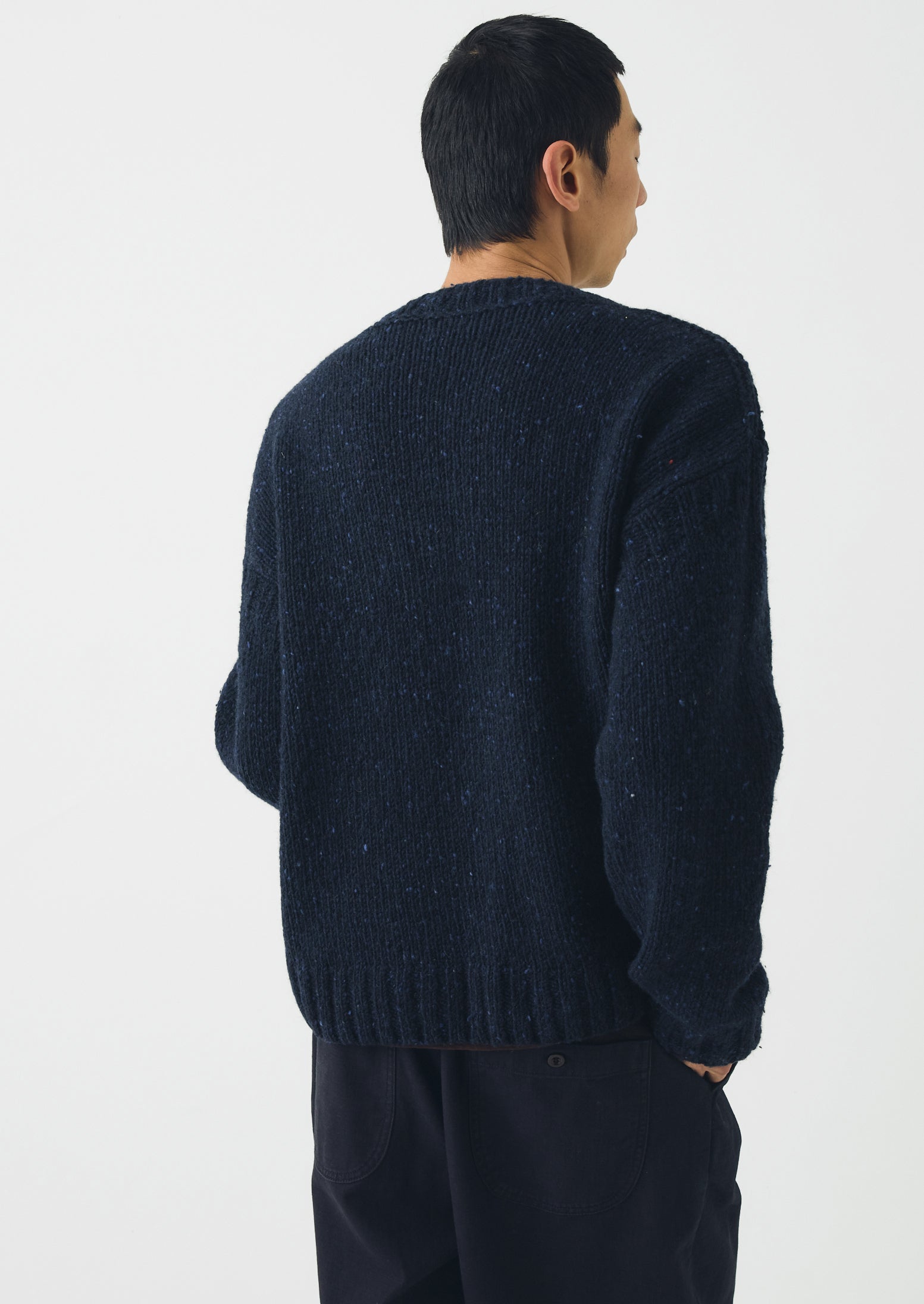 Finn Donegal Wool Sweater | Navy | TOAST