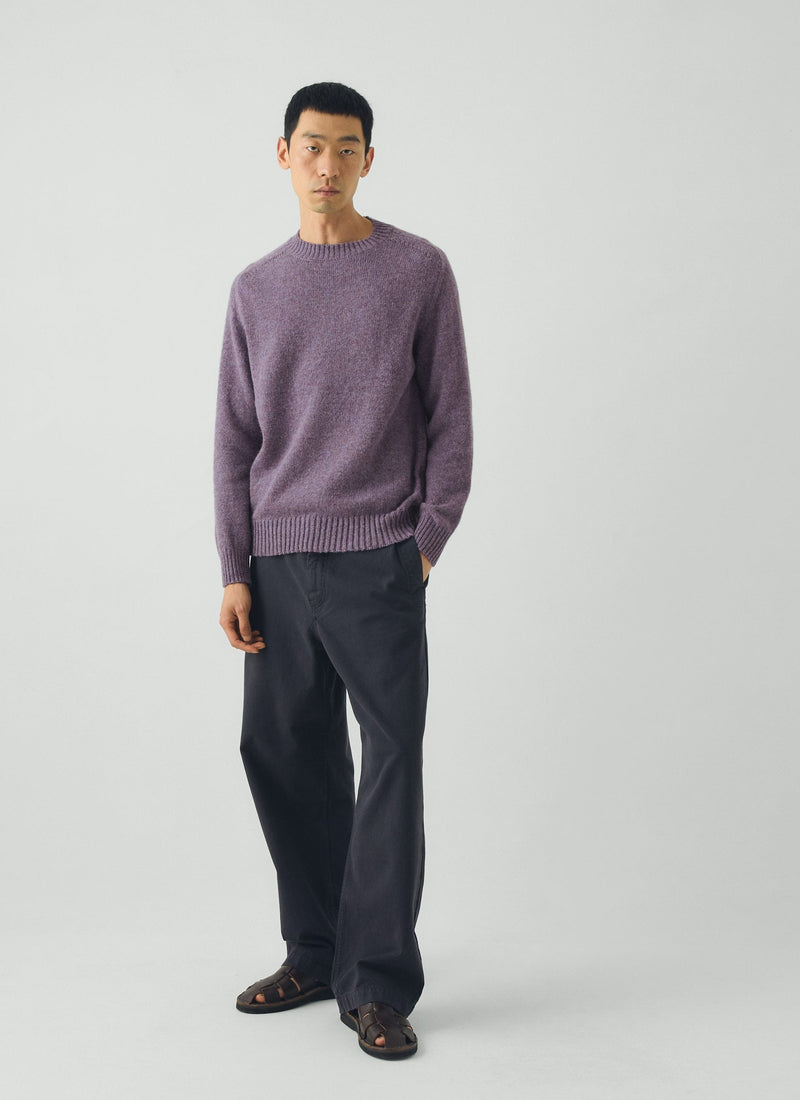 Crew Neck Wool Sweater | Wisteria