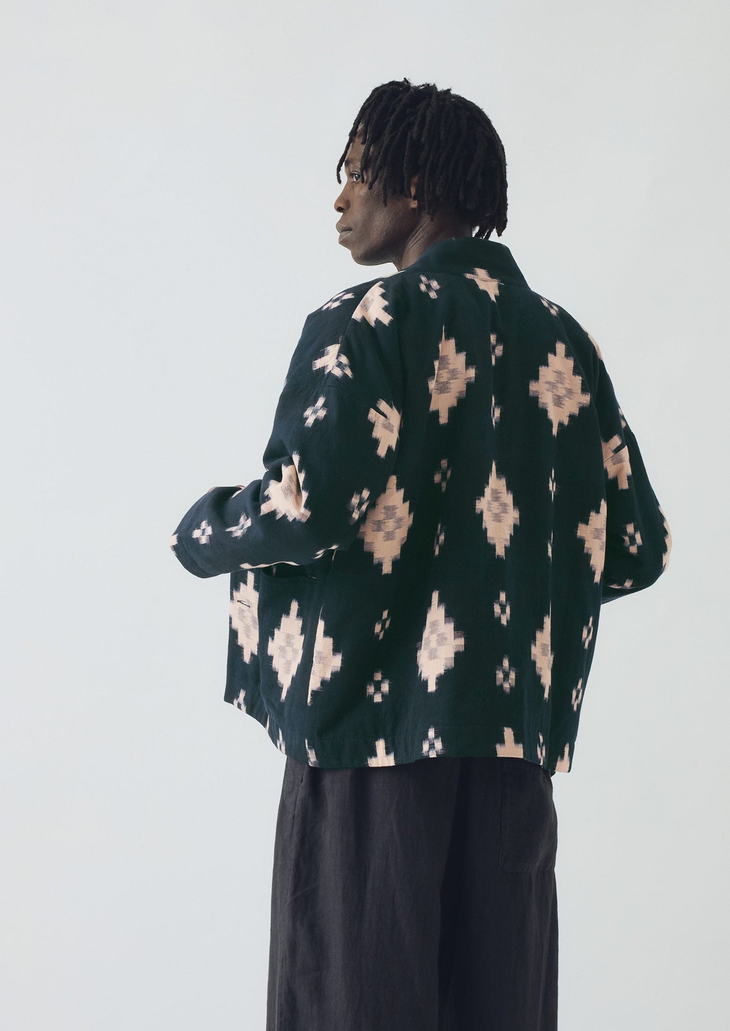 Fugue Ikat Padded Jacket | Midnight/Sand