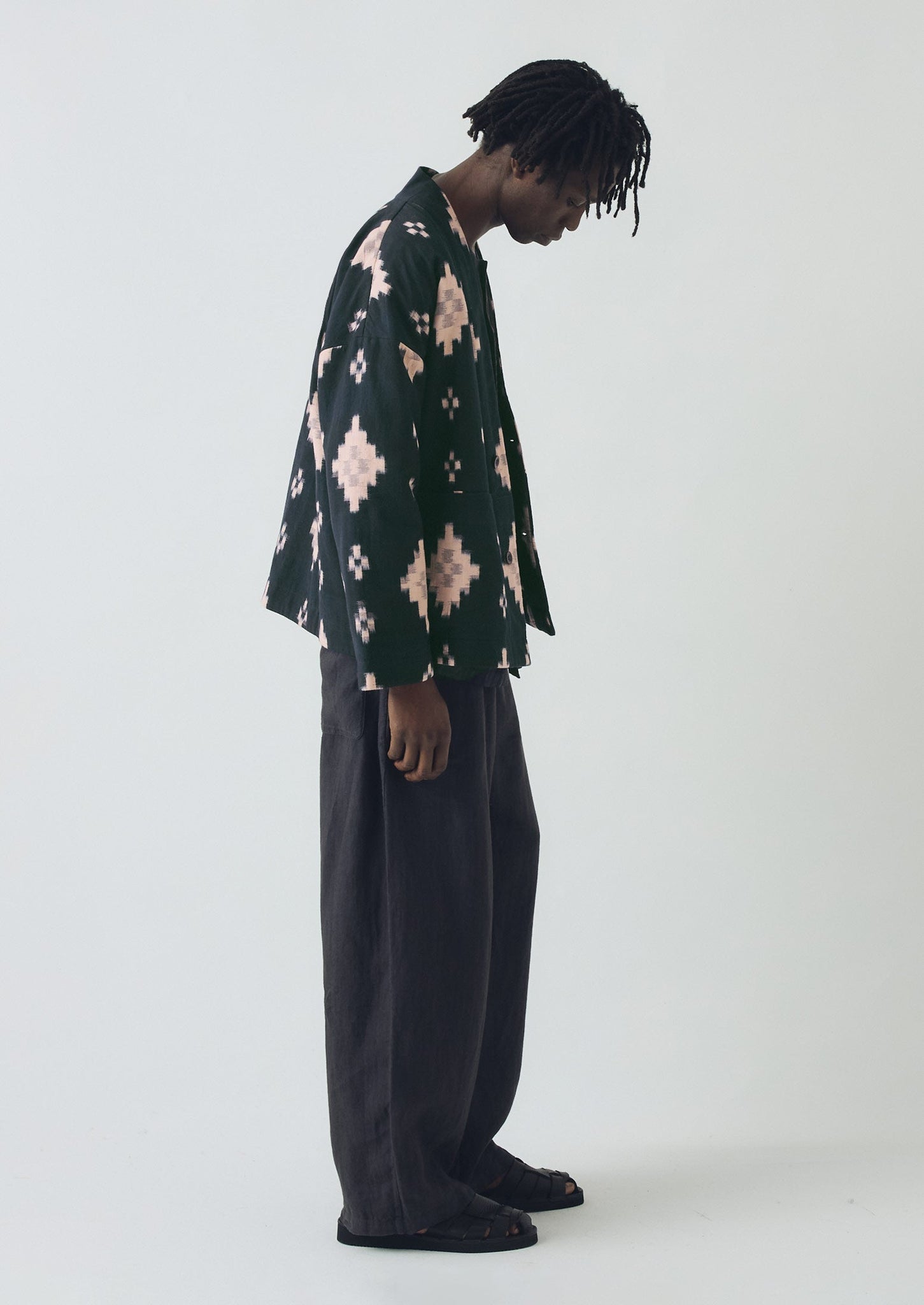 Fugue Ikat Padded Jacket | Midnight/Sand