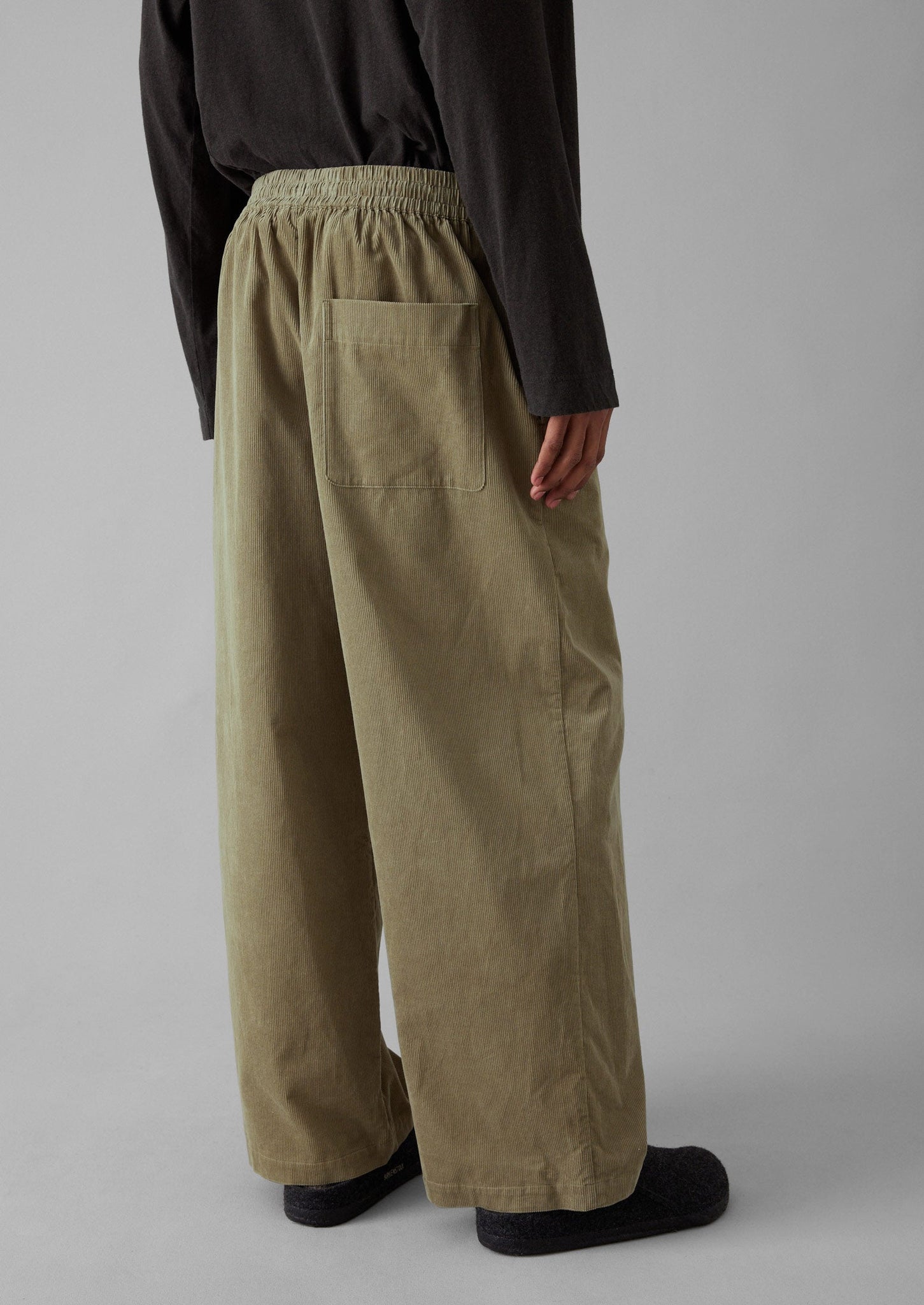 Soft Organic Cord Lounge Pants | Green Stone