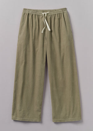 Soft Organic Cord Lounge Pants | Green Stone