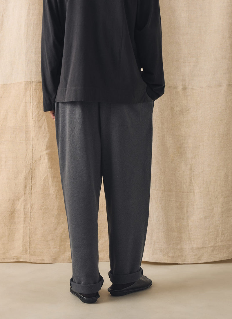 Brushed Cotton Hemp Lounge Pants | Charcoal
