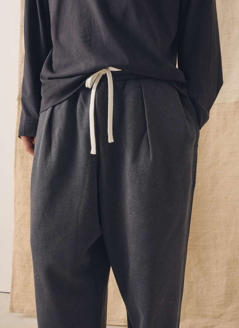 Brushed Cotton Hemp Lounge Pants | Charcoal