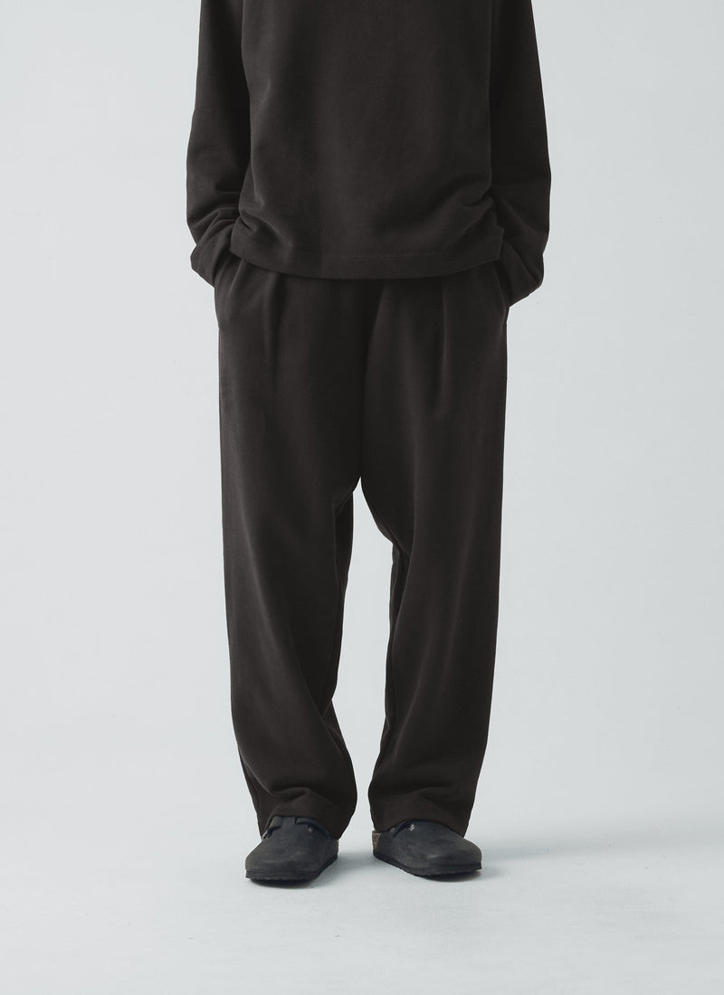 Loopback Jersey Pleated Pants | Black Pepper