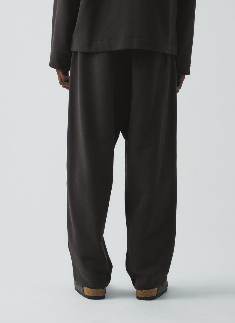 Loopback Jersey Pleated Pants | Black Pepper